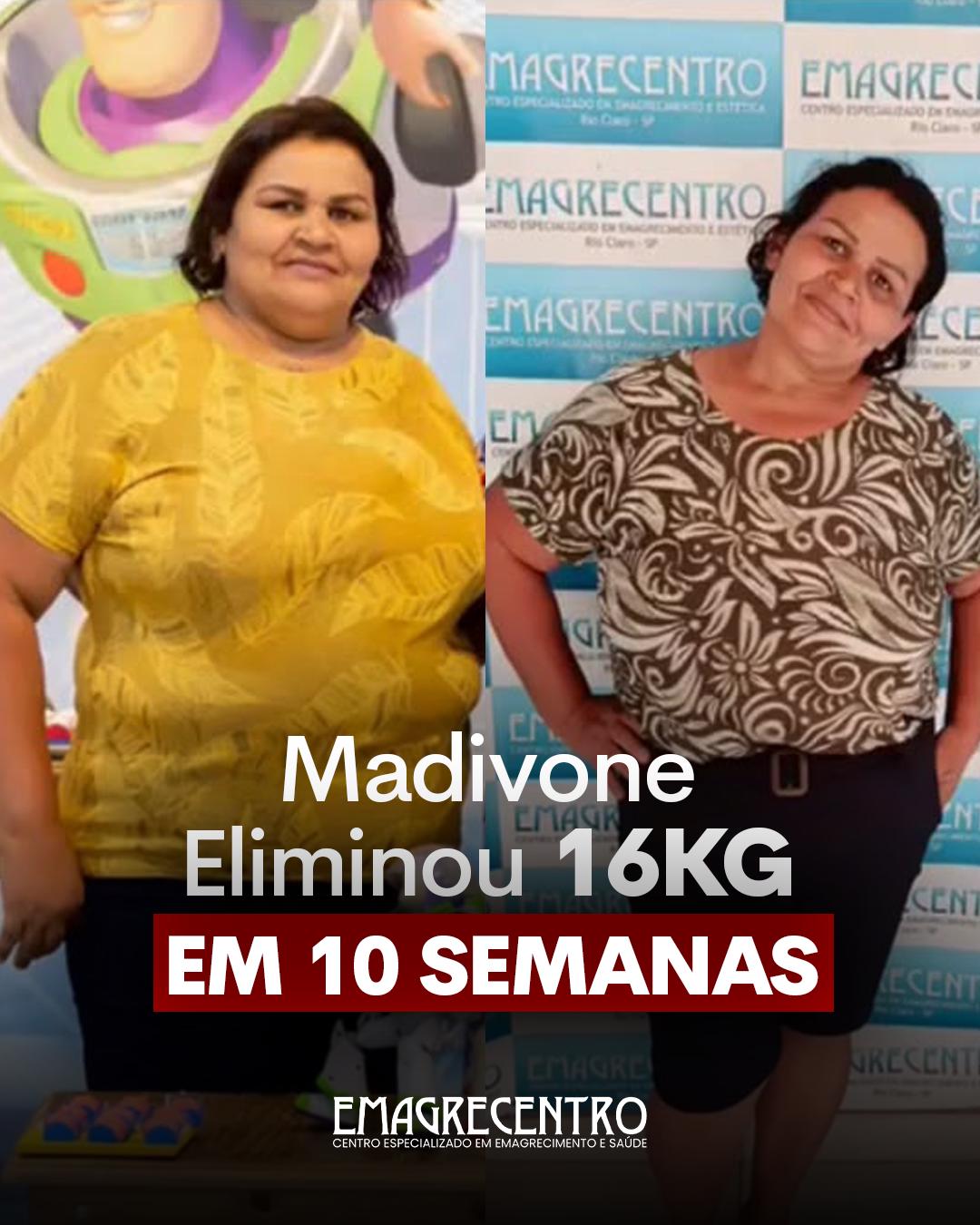Madivone: eliminou 16 kg em 10 semanas na Emagrecentro Piracicaba